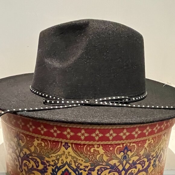 Lot 4 NEW HATS Felt Brim Fedora Panama Black Gray Tan One Size Unisex Gifts - Picture 6 of 11